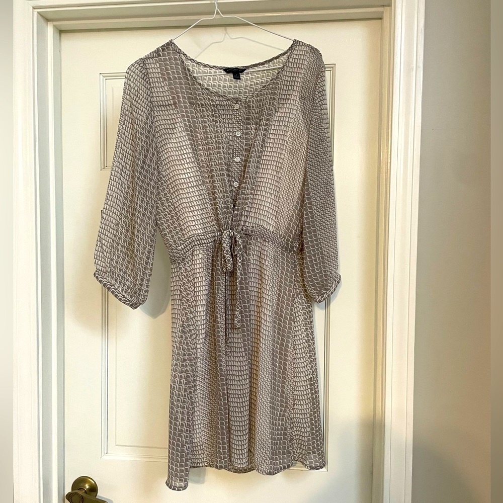 Banana Republic Sheer Tie Waist Dress